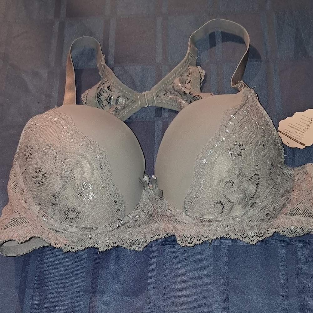 Romabra Elegant Gray Lace Bra
